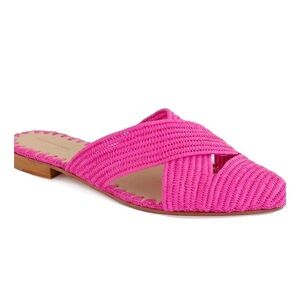 Giovanna Venus Raffia Mule Fuchsia pink